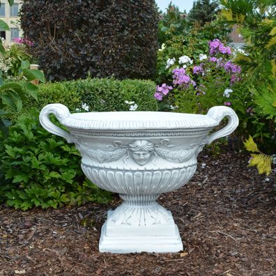 Massive große Pflanzschale im Barock-Stil Pflanzgefäß Schal Steinguss frostsiche