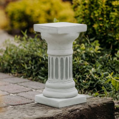Massive Säule rund Sockel Podest für Steinfiguren Pflanzer Steinguss frostfest