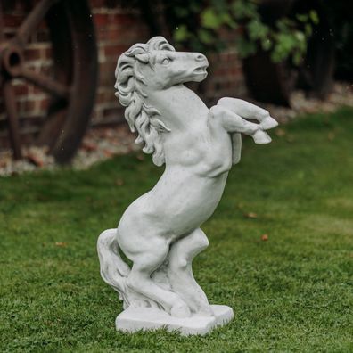 Massive Statue Steinfigur stehendes Pferd 78 cm Hengst Stute Fohlen frostsicher