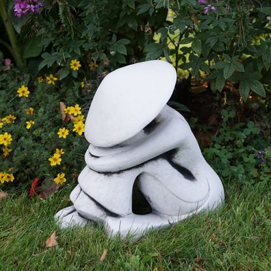 Massive Steinfigur Chinesische Bauer Gartendeko Raumdeko aus Steinguss frostfest