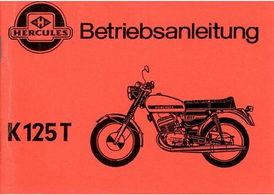 Betriebsanleitung Hercules K 125 T, mit Sachs Motor 1251/6C, Oldtimer