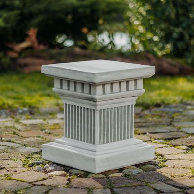 Massive Steinfigur Podest Rom Quadratisch Sockel Säule aus Steinguss frostsicher