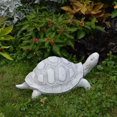 Massive Steinfigur Schildkröte groß Kröte Gartendeko aus Steinguss frostfest
