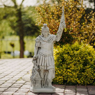 Massive Steinfigur Statue Heiliger Florian - Schutzpatron der Feuerwehrleute