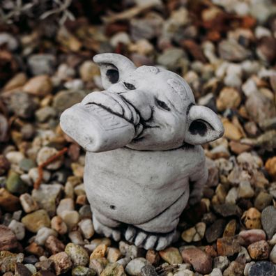 Massive Steinfigur Troll "Schnapsnase" Gnom Wichtel Kobold Steinguss frostfest
