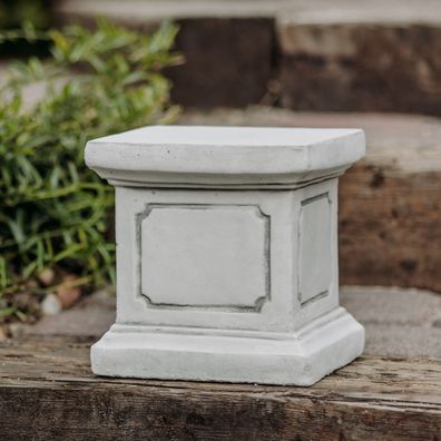 Massiver Stein Sockel Podest Säule quadratisch 20 x 20 cm Steinguss frostfest