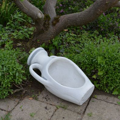 Massives Blumengefäß Amphore Pflanzgefäß Trog Blumentopf aus Steinguss frostfest