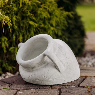 Massives Blumengefäß Amphore rund groß Trog Plfanzgefäß aus Steinguss frostfest