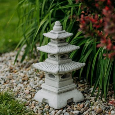 Top Modell Massive Pagode japanische Steinlaterne Japanlampe Steinguss frostfest