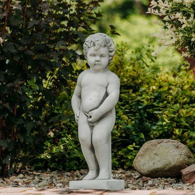 Top Modell! Massive Steinfigur Manneken Pis mit Wasserlauf Steinguss frostfest