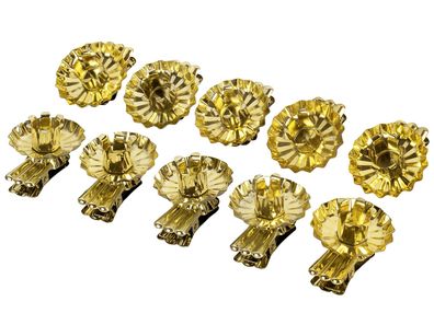 Baumkerzenhalter 4cm gold 10Stück