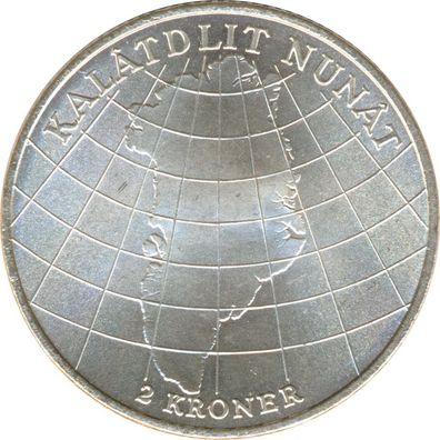 Dänemark 2 Kroner 1953 Tuberkulose-Kampagne auf Grönland Silber*