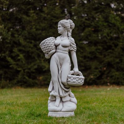Massive Garten Statue Frauen-Statue im antiken Stil aus Steinguss frostsicher