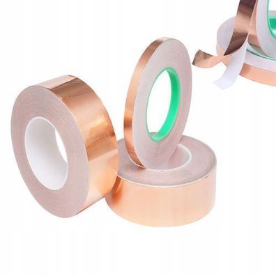 Rosfix Kupferband 20mm x 50m – Leitfähig einseitig | 0,05mm Stärke