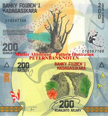 Madagaskar / Madagascar 200 Ariary 2017 Unc. P 98 642#