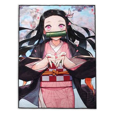 Große Kimetsu no Yaiba Kuscheldecke I Nezuko Kamado Sofadecke I 200x150cm