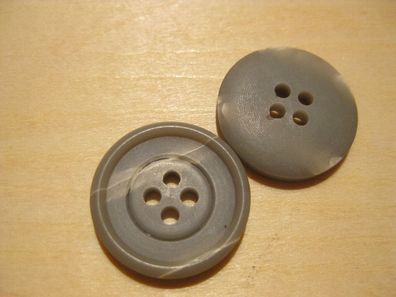 1 Kunststoffknopf grau marmoriert 21x4mm 4Loch a 2mm Nr 276/77