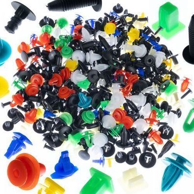 Rosfix Set Kfz-Befestigungsclips 600 Stk – Kunststoff | 1–4 cm Länge