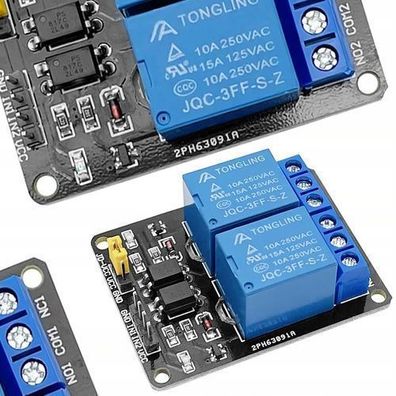 Rosfix Relaismodul 2-Kanal 5V – Optokoppler | 10A SPDT 50x40x18 mm