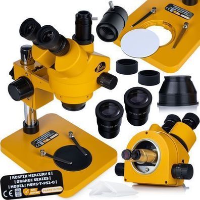 Rosfix Trinokular Stereomikroskop Mercury S – Zoom 7–45x | 100 mm WD