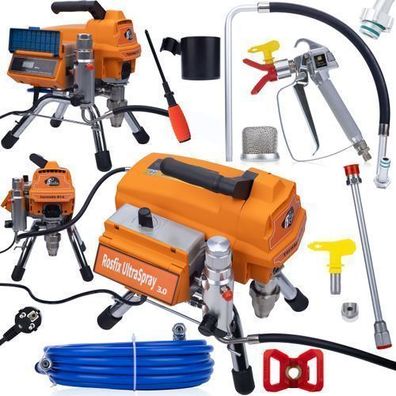 Rosfix Farbspritzgerät Tornado RT4 – 3000W 22MPA 3,2L/min | LCD, 230V