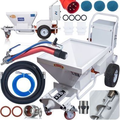 Rosfix Spritzmaschine ProMultiSpray PRMS4 – 4kW | 130L | 150m²/h | für Putz, Farbe