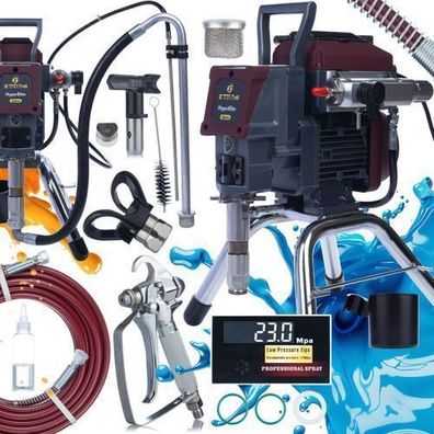 Zenthril Farbspritzgerät Alpha 1500W – 20MPa, 2L/min | LCD, 0,021" Düse