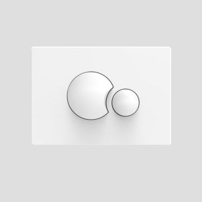 Betätigungsplatte SANIT S 706 vorn/oben klein, f.2-Mengen-Spülung, weiss