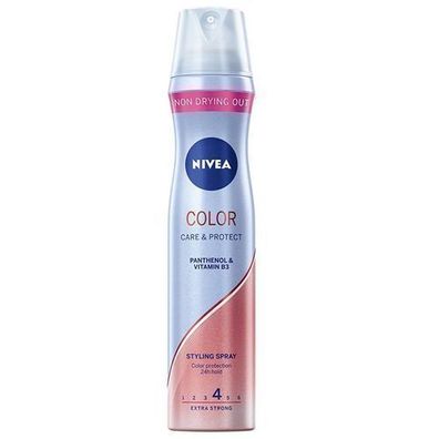 Nivea Haarspray Farbschutz, 250 ml - Langanhaltender Farbglanz & Schutz fuer colo