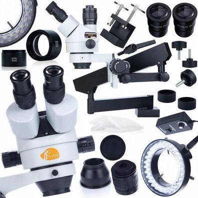 Rosfix Set Stereomikroskop Neptune Pro 7–45x – LED Licht + 0,5x Linse