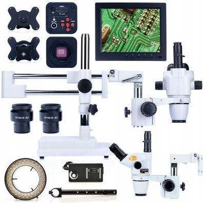 Rosfix Set Stereomikroskop Moon Pro mit Kamera HDMI & 8" Display | LED 56x