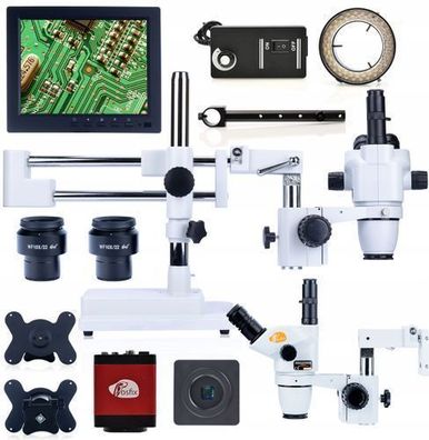 Rosfix Set Stereomikroskop Moon Pro + 2MP Kamera + 8" Display | LED 56x