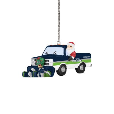 NFL Seattle Seahawks Santa Snow Plow Truck Weihnachtsbaum Anhänger Ornament 0604