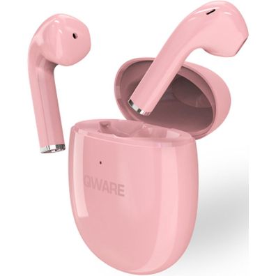 Qware Sound Ohrhörer – Bluetooth 5.0 Wireless Kopfhörer Rosa Touch Control & Sprac