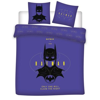 Batman Bettwäsche Set 240x220 cm + 2 Kissenbezüge 65x65 cm Polycoton