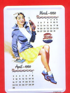 Pepsi Cola 1950, Blechpostkarte