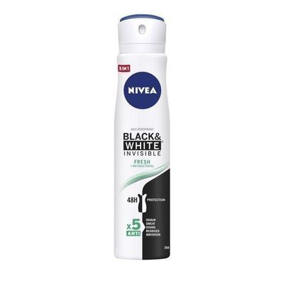 Nivea Invisible Fresh Antitranspirant Spray 250ml - Schutz fuer Schwarze & Weisse