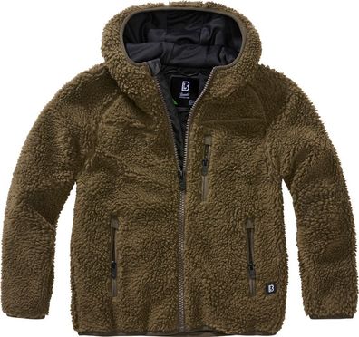 Brandit Kinder Jacke Kids Teddyfleecejacket, Hood Olive