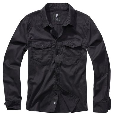 Brandit Hemd Flanellshirt in Black