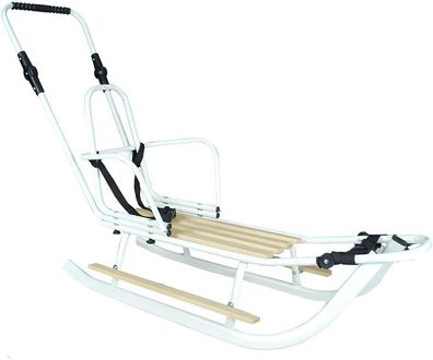 Best For Kids Schlitten für Kinder mit Rückenlehne & Schiebegriff - Stabil & Sicher