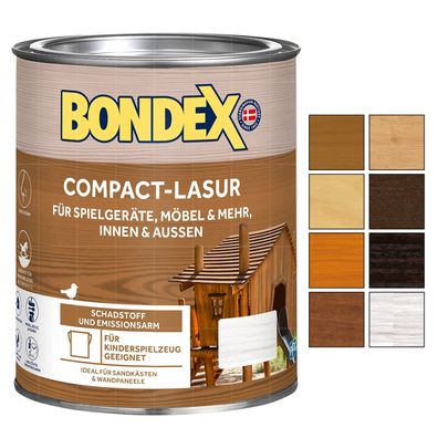 BONDEX Compact Lasur 0.75 LTR Schutzlasur Holzschutz Holzlasur UV-Schutz