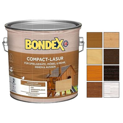 BONDEX Compact Lasur 2.5 LTR Schutzlasur Holzschutz Holzlasur UV-Schutz