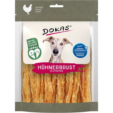 Dokas Dog Hühnerbrust in Streifen - welfare chicken 7 x 170g