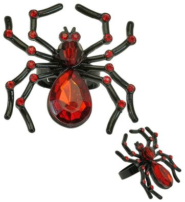 Ring mit roter Spinne