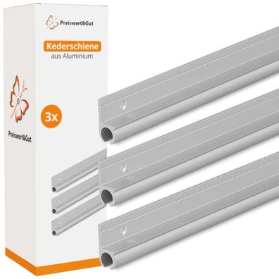 3x Kederschiene Wohnwagen 100 cm Aluminium Ø7-9 mm - Kederleiste Set