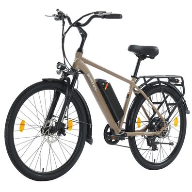 26 Zoll City E-bike mit Diamantrahmen Urban Elektrofahrräder mit 350W 36V 13Ah Akku