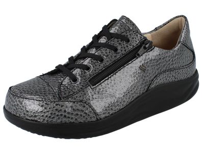FINN Comfort Finnamic Hachiouji Damen Schnürschuhe carbongrau Lackleder