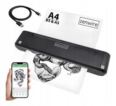 Mini-Thermodrucker A4 Tragbar Mobil Zenwire TP-810T