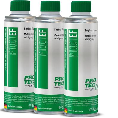 3x PRO-TEC P1001 EF Motorinnenreinigung - Engine Flush 375 ml