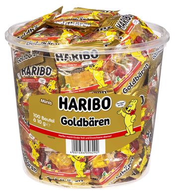 Haribo Goldbären Gummibärchen 100 Minibeutel 1 kg